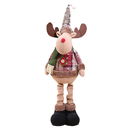 Fulenyi Weihnachtsdeko Figuren 60cm Plüsch Weihnachten Rentier Weihnachten Ornament Lange Beine Figuren für Tisch Kamin Weihnachten Figuren Deko von Fulenyi