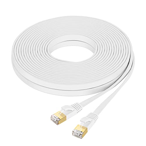 Fumitt Cat 8 Ethernet Kabel 15m,High Speed Flat Gigabit RJ45 Lan Internet Netzwerk Kabel 40Gbps 2000Mhz für Switch,Router,Modem,Xbox,PS4,TV box von Fumitt