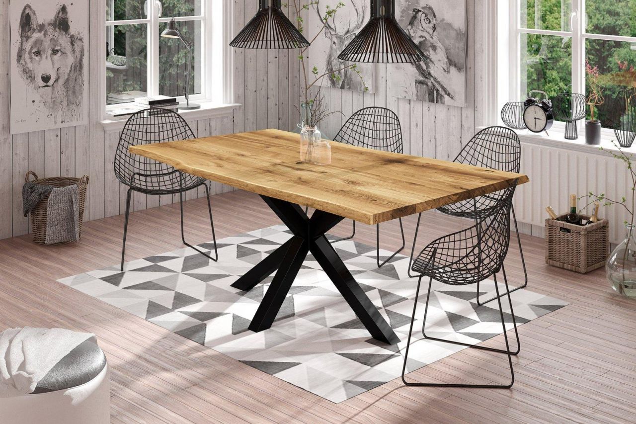 Esstisch Tisch FREYA Wildeiche geölt 180x90 cm von Fun Möbel