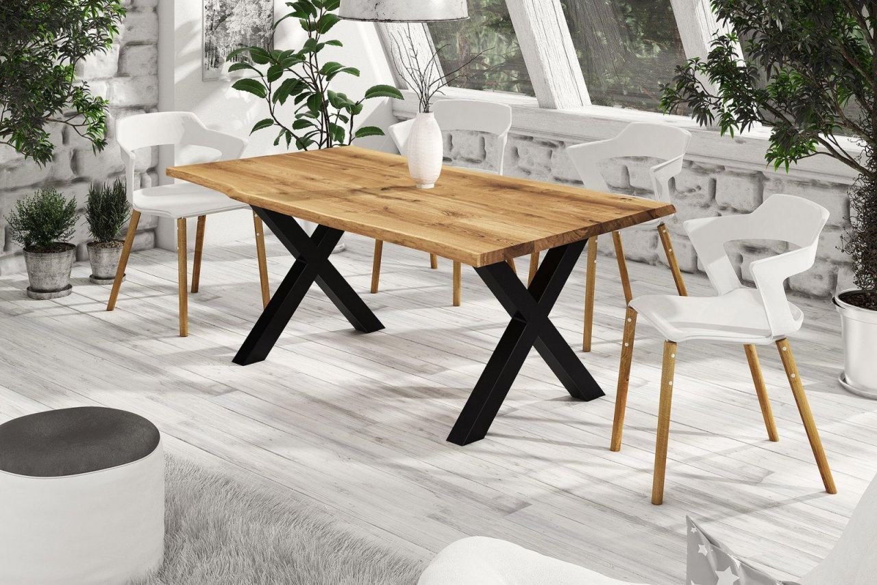 Esstisch Tisch RAIJA Wildeiche geölt 180x90 cm von Fun Möbel