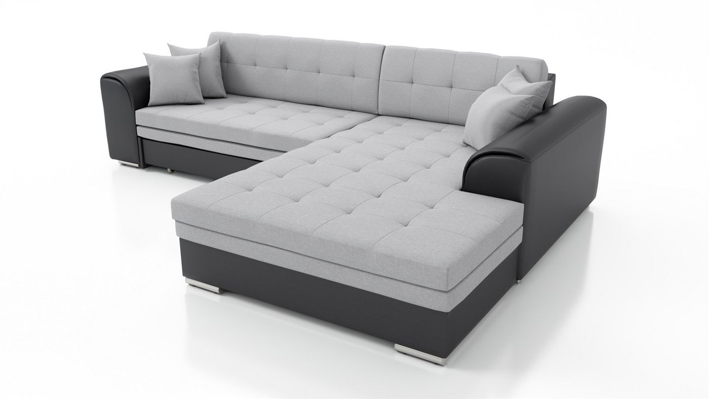 Fun Möbel Ecksofa Couchgarnitur SARRA Kunstleder/Stoff Ottomane Rechts oder Links, mit Schlaffunktion Fun Möbel Ecksofa Couchgarnitur SARRA Kunstleder/Stoff Ottomane Rechts oder Links, mit Schlaffunktion von Fun Möbel