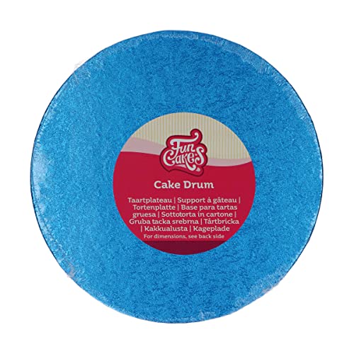 FunCakes Tortenplatte rund Ø20 cm - Blau: Runde Tortenplatte, Basis für die Präsentation von Torten, Hohe Qualität, Luxuriöses Aussehen, 1 Stück. von FunCakes