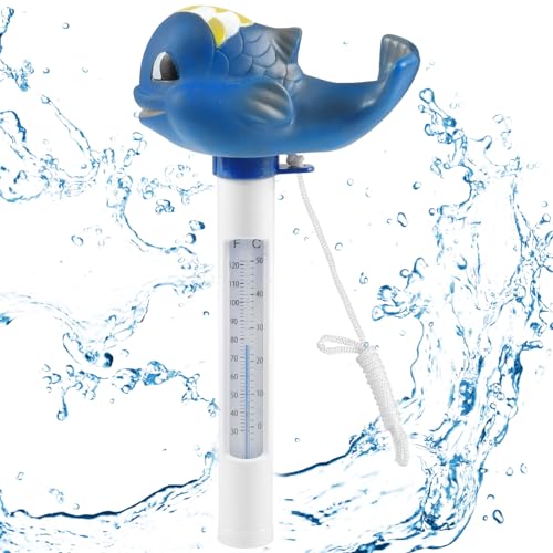 Pool Thermometer - Wasserthermometer Baby Poolthermometer Schwimmende Thermometer mit Schnur, Schwimmbecken Thermometer für Pool, Badewanne,Aquarien & Fischteiche, Schwimmbad und Teich von Funmo