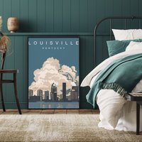 Louisville Travel Poster, Art, Kentucky Dekor, Print, Skyline, River City, Usa Ky Reise Geschenk von FunnyStitchesCo