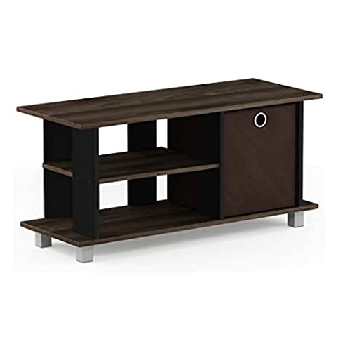 Furinno Simplistic TV-Schrank mit Ablagefach, holz, Columbia Walnut/Dunkelbraun, 32.51 x 80 x 38.35 cm von Furinno