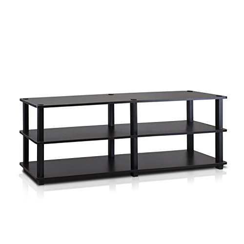 Furinno TV-Regal mit 3 Ebenen, Espresso/Schwarz, 29.46 x 119.89 x 39.12 cm von Furinno