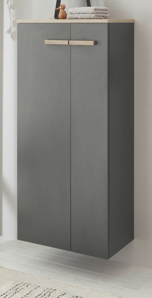 Furn.Design Badkommode Dense (Badschrank in grau matt und Eiche, 51 x 110 cm), stehend oder hängend von Furn.Design