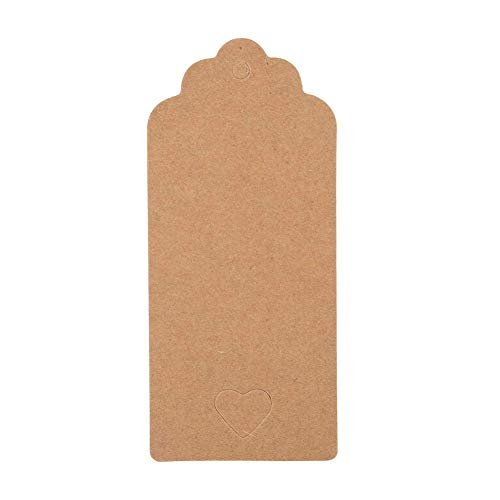 200pcs 4x9cm Kraftpapier Tag Preisschild Hochzeit Verpackung Dekoration Kleidung Hanging Label Tag von Fydun