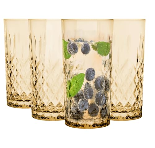 Glasmark Krosno Wassergläser Gläser Trinkgläser Set Longdrink Cocktail Gin Wasser Longdrinkgläser Cocktailgläser Trinkglas Wasserglas Spülmaschinenfest Gold Mit Kristall Effekt 4 x 300ml Glasmark Krosno Wassergläser Gläser Trinkgläser Set Longdrink Cocktail Gin Wasser Longdrinkgläser Cocktailgläser Trinkglas Wasserglas Spülmaschinenfest Gold Mit Kristall Effekt 4 x 300ml von Glasmark KROSNO 1992