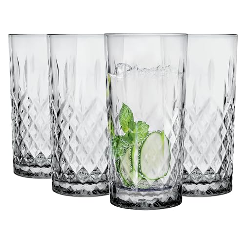 Glasmark Krosno Wassergläser Gläser Trinkgläser Set Longdrink Cocktail Gin Wasser Longdrinkgläser Cocktailgläser Trinkglas Wasserglas Spülmaschinenfest Grau Mit Kristall Effekt 4 x 300ml Glasmark Krosno Wassergläser Gläser Trinkgläser Set Longdrink Cocktail Gin Wasser Longdrinkgläser Cocktailgläser Trinkglas Wasserglas Spülmaschinenfest Grau Mit Kristall Effekt 4 x 300ml von Glasmark KROSNO 1992