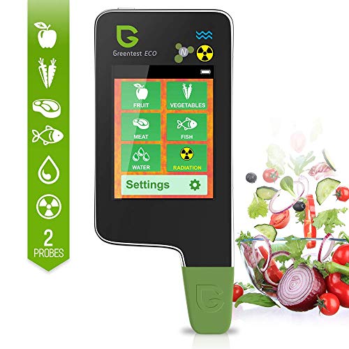 Greentest 6 in 1ECO 5 + Fischnitrat-Tester-Analysator, Strahlungsdetektor-Geigerzähler, Wasserzähler TDS PPM, Tester für Gemüse, Obst, Fisch, Fleisch für Lebensmittelsicherheit von G