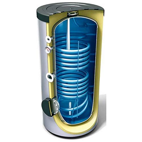 Warmwasserspeicher, Standspeicher, Elektrospeicher mit 2 Wärmetauschern Energieeffizienzklasse B in der Größe 300 L Liter von G2 Energy Systems