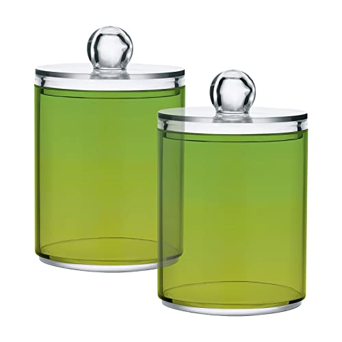 GAIREG Qtip-Halterung, grün-gelber Farbverlauf, 2 Stück, für Toiletten, Badezimmer, Apotheker-Gläser von GAIREG