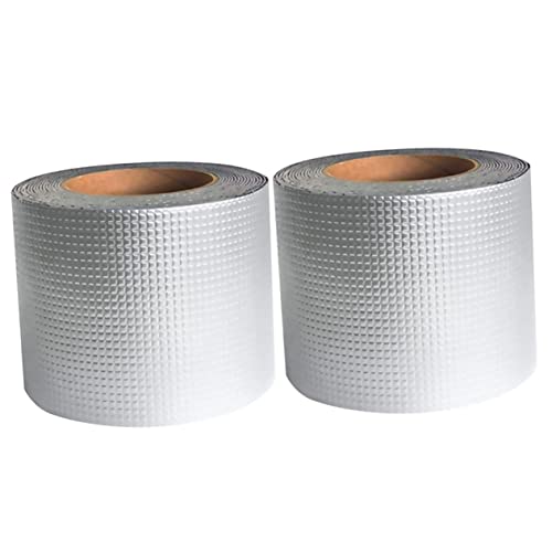 GALPADA 2 Rollen Butyl Aluminiumfolie Reparaturband Wasserdichtes Dichtband für Notfallreparaturen an Rohren Dach und Fenstern Vielseitig Einsetzbar für Verschiedene Oberflächen GALPADA 2 Rollen Butyl Aluminiumfolie Reparaturband Wasserdichtes Dichtband für Notfallreparaturen an Rohren Dach und Fenstern Vielseitig Einsetzbar für Verschiedene Oberflächen von GALPADA
