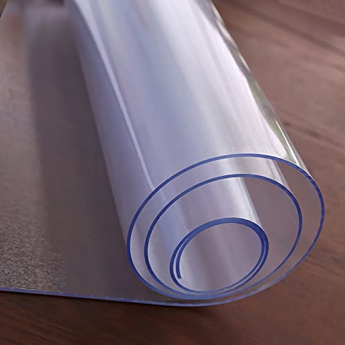 2mm Dick Transparente Tischdecken Tischfolie 75x160cm PVC Glasklar Folie Tischschutz Wasserdicht Tischschutzfolie Fettdicht,Für Esstisch Couchtisch Und Schreibtisch,Matte Texture Klar,Rechteck von GYUEZX