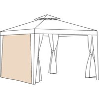 Gardenista Pavillon-Vorhänge für den Außenbereich mit Öse, 2,6 x 1,9 m, UV-beständig und langlebig, Vorhänge für die Seitenwand, Stein von GARDENISTA