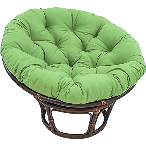 Papasansessel Kissen Polster für Gartensessel Wasserdicht Hängesessel Kissen Schaukelstuhlkissen Rund Papasan Ersatzpolster für Indoor Outdoor Garten,Grün,60 * 60cm von GDDO