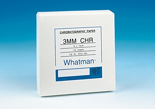 WHATMAN 36340 Papier standard type 1 Chr, haut débit 0,18 mm, débit 130 mm/30 min, Feuilles 20 x 20 cm (Pack de 100) von Whatman