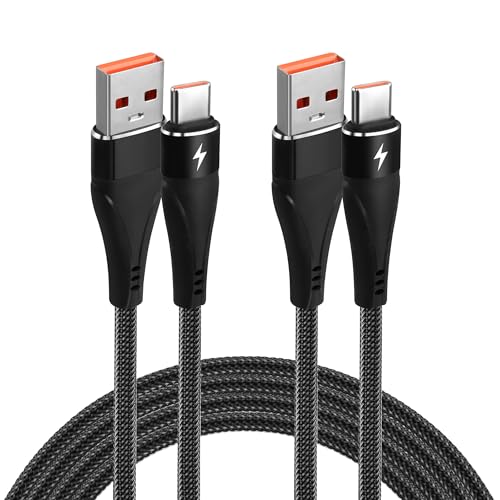 GELRHONR 2 Pack USB Typ-C Ladekabel 66W, 1.2M/3.9Ft USB 2.0 Stecker zu USB C Stecker Schnellladekabel Kabel Unterstützung Datenübertragung, für Laptop, Power Bank, Tablets, Typ C Geräte von GELRHONR