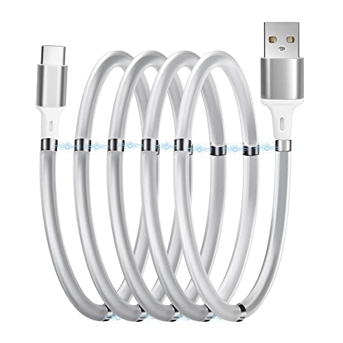 GELRHONR Magnetisches Ladekabel, USB A zu USB C Kabel, Typ-C Datenkabel-Organizer Magnetische Absorption C Ladedatenkabel für USB-C Geräte -1M/3.2Ft von GELRHONR