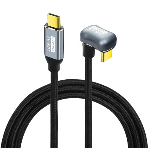 GELRHONR U-förmiger USB C Schnellladekabel, 180 Grad USB 3,2 Gen2 Kabel, Typ-C Stecker zu Stecker PD100W Ladekabel, 10Gbps,4K@60Hz, für Laptop, VR, Telefone, i/phone15 / Pro Max (1M/3.2Ft) von GELRHONR