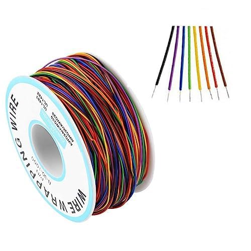 280M Wire Wrapping Draht Klingeldraht Kabel Isolierung Test 30AWG Verzinnte Kupfer Solid Kabel Hochtemperaturbeständiger Draht Luftfahrtdraht，Zehn Farben von GERUI