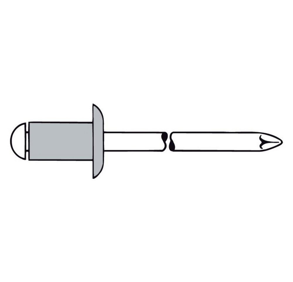 GESIPA Blindnietzange Blindniet Alu VA 4,0 x 14 mm Flachrundkopf von GESIPA