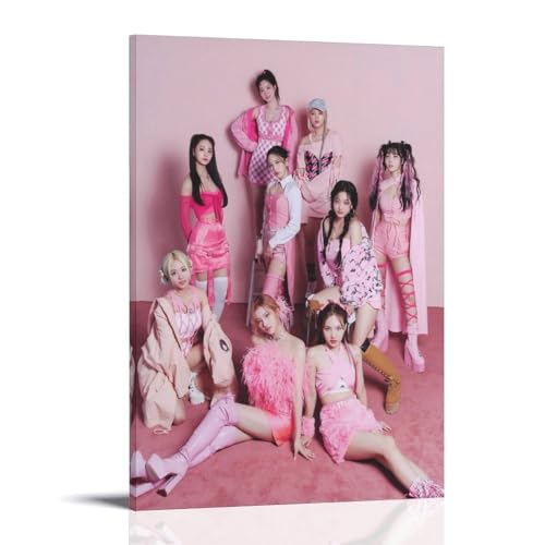 GFDGWZVOC Twice K-Pop Gruppen-Poster, Sängergruppe, dekoratives Gemälde, Leinwand, Wandposter und moderne Familienschlafzimmer-Dekoration, 40 x 60 cm, Rahmenstil GFDGWZVOC Twice K-Pop Gruppen-Poster, Sängergruppe, dekoratives Gemälde, Leinwand, Wandposter und moderne Familienschlafzimmer-Dekoration, 40 x 60 cm, Rahmenstil von GFDGWZVOC