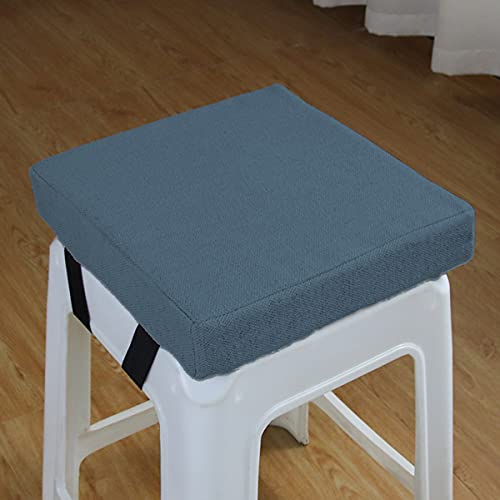 GGoty Dickes 5/8 cm Stuhl-Sitzkissen, quadratisch, Esszimmerstuhl, Hocker, Sitzkissen, rutschfeste Sitzmatte für Zuhause, Schule, Stuhl, Hocker (25 x 25 x 5 cm, blau) von GGoty