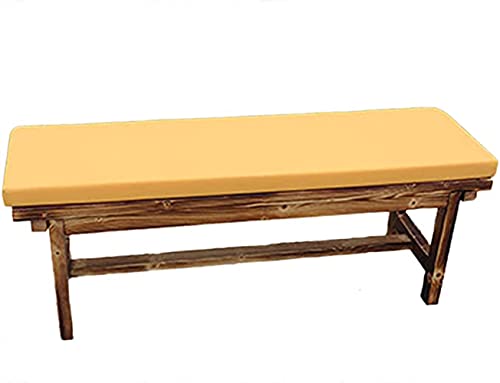 Wasserdichte Gartenbank-Polster, 100 cm, 2-/3-Sitzer-Bank-Sitzkissen, 120 cm, 150 cm, für Terrassenmöbel, Schaukelstuhl für drinnen und draußen (100 x 40 x 5 cm, gelb) von GGoty