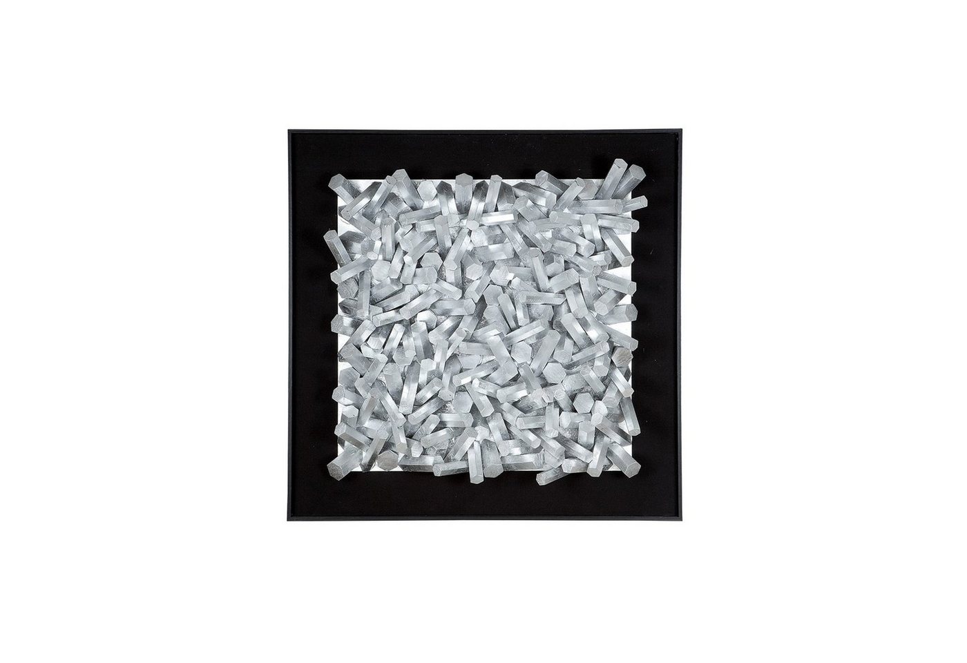 GILDE Bild GILDE Bild 3D Sticks - schwarz-silber - H. 80cm x B. 80cm von GILDE