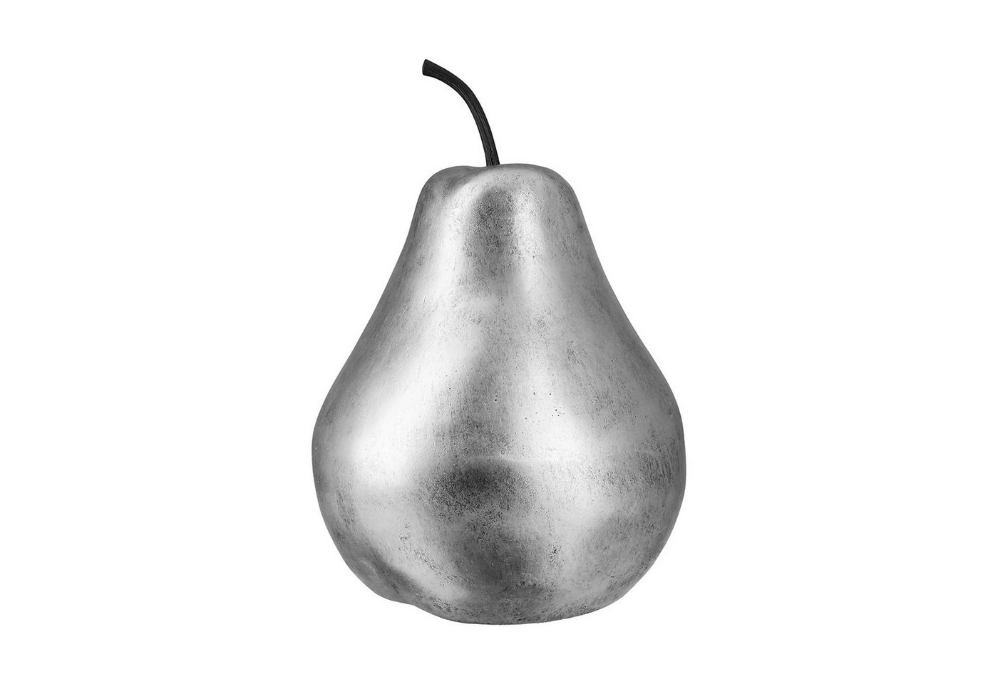 GILDE Dekofigur GILDE Dekoobjekt Birne - silber - H. 41cm x D. 30cm von GILDE