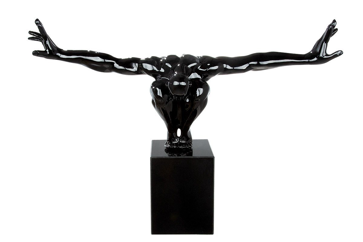 GILDE Dekofigur GILDE Skulptur Cliffhanger - schwarz - H. 45cm x B. 75cm von GILDE