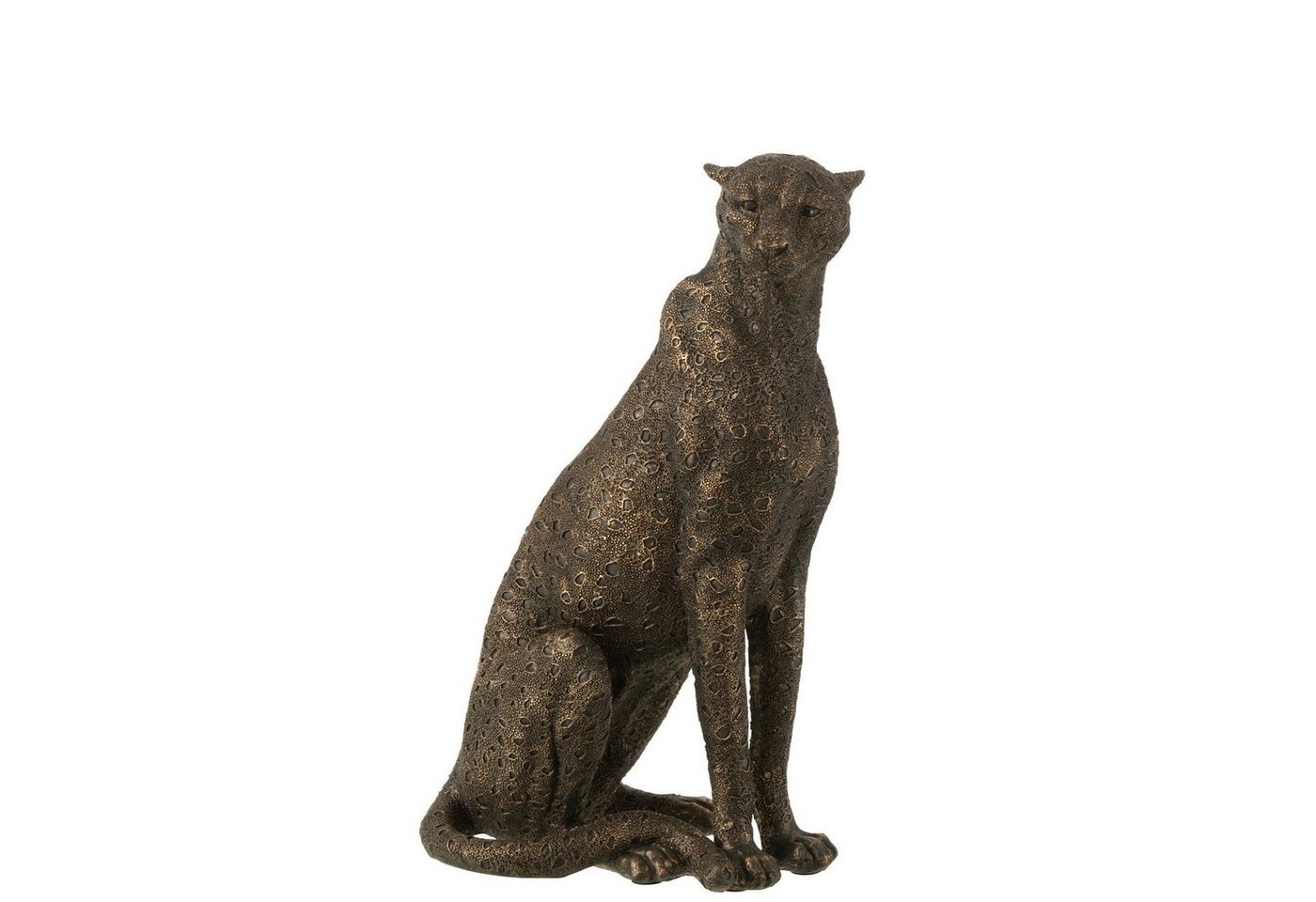 GILDE Dekoobjekt Leopard Skulptur Handgefertigtes Poly-Dekorationsobjekt in dunkelbraun von GILDE