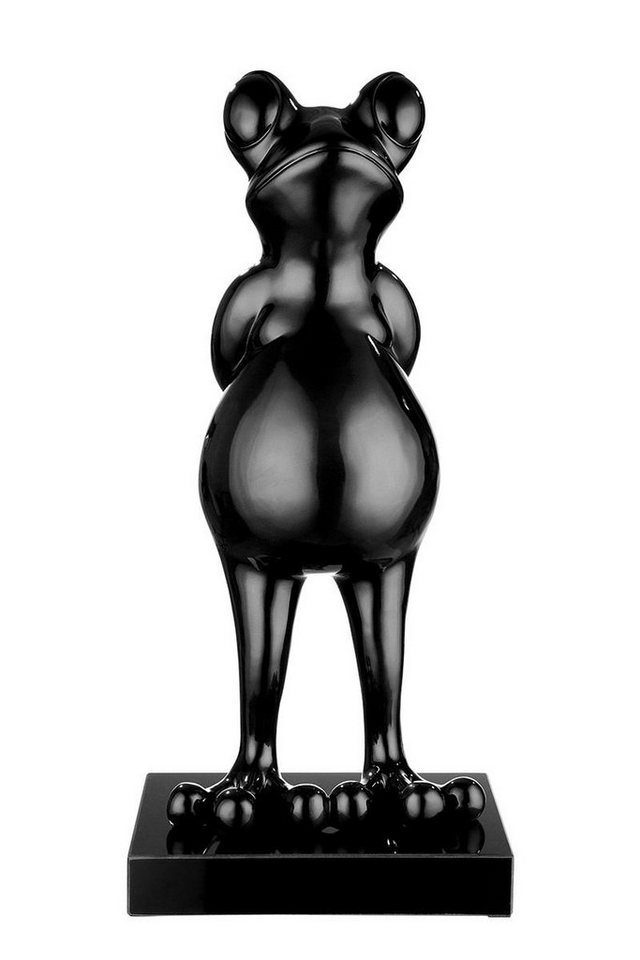 GILDE Dekoobjekt Skulptur Figur "Frosch" auf Marmorbasis Ein Meisterwerk handgefertigte von GILDE