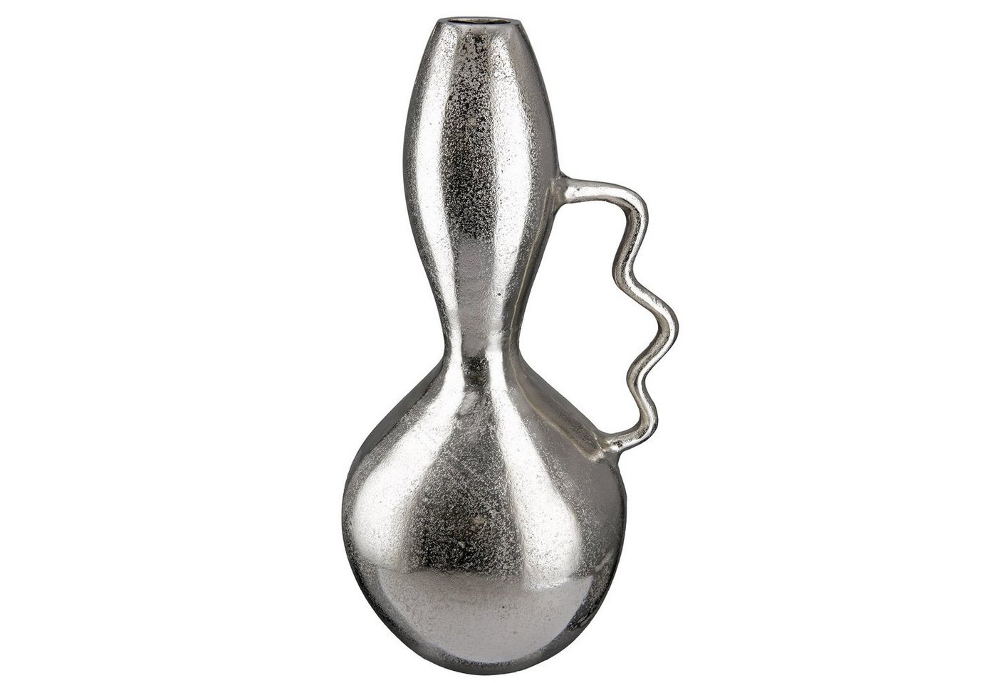 GILDE Dekovase GILDE Vase Moderny - silber - H. 40cm x D. 19cm von GILDE