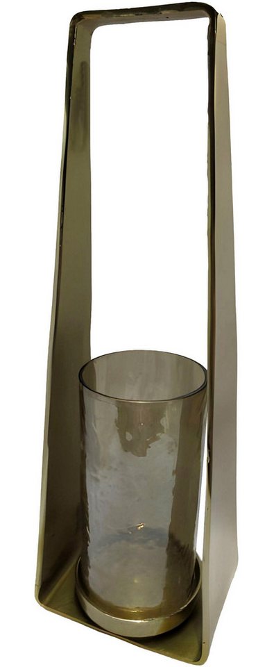 GILDE Windlicht Kerzenhalter Trento (1 St), 1-flammig, aus Aluminium und Glas, Breite ca. 20 cm von GILDE