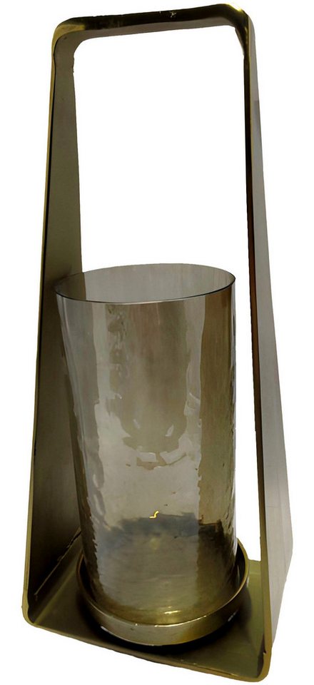 GILDE Windlicht Kerzenhalter Trento (1 St), 1-flammig, aus Aluminium und Glas, Breite ca. 20 cm von GILDE