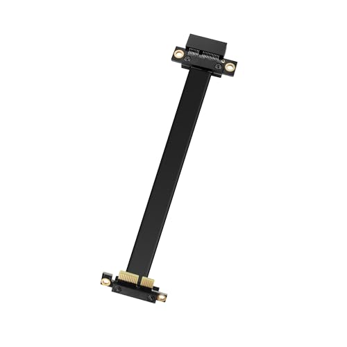 GINTOOYUN PCI-E 1X Erweiterungsadapter Jumper Kabel 90 Grad PCIE 1X männlich auf horizontales 180 Grad weibliches Erweiterungskabel für Grafikkarten,NICs,Soundkarten,etc(5.9Inch)(90 Grad 15CM) von GINTOOYUN