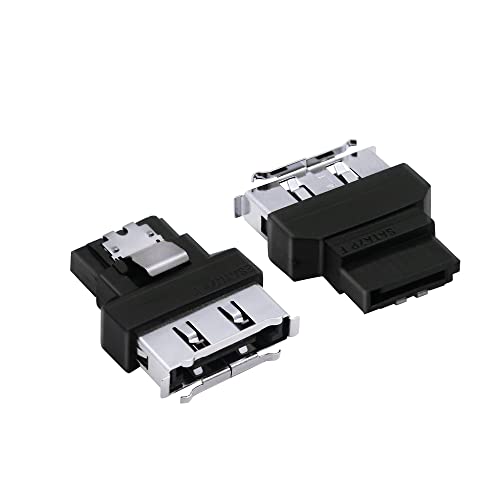 GINTOOYUN SATA-auf-E-SATA-Adapter, SATA-Stecker auf E-SATA-Buchse, Adapter mit Eisenschnalle für Computer-Motherboards, mobile Festplattenboxen, ESATA-Kabel usw. von GINTOOYUN