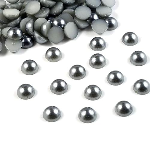 10 mm, 8 mm, 6 mm, 4 mm, Kunstperlen, halbrund, flache Rückseite, Perlen für Bastelarbeiten, Dekoration (Farbe: 10, Größe: 8 mm, 100 Stück) von GIOTEL