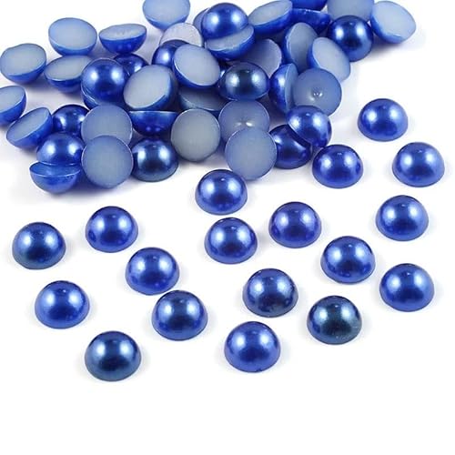 10 mm, 8 mm, 6 mm, 4 mm, Kunstperlen, halbrund, flache Rückseite, Perlen für Bastelarbeiten, Dekoration (Farbe: 15, Größe: 4 mm, 300 Stück) von GIOTEL