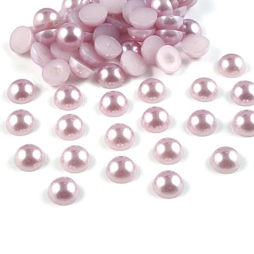 10 mm, 8 mm, 6 mm, 4 mm, Kunstperlen, halbrund, flache Rückseite, Perlen für Bastelarbeiten, Dekoration (Farbe: 9, Größe: 4 mm, 300 Stück) von GIOTEL