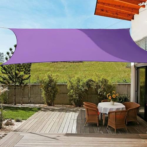 Sonnensegel Rechteckig Wasserdicht Oxford-Stoff Dauerhaft Balkon Sonnensegel 98% UV Schutz Sonnenschutz Markise Für Balkon Terrasse Garten Camping Outdoor,B,2.5x2.5m von GImLy