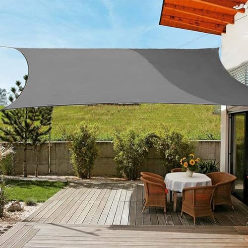 Sonnensegel Rechteckig Wasserdicht Oxford-Stoff Sonnenschutz Garten Balkon Und Terrasse 95% UV Schutz Hoch Dichte Gewebe Wasserdurchlässig Für Patio Pergola Hinterhofa,A,250x300cm von GImLy