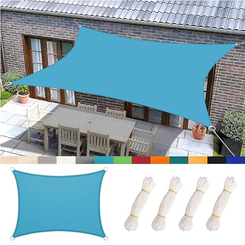 Sonnensegel Wasserdicht Rechteckig UV Schutz Sonnenschutz Markise Reißfest Wetterfest Garten Balkon Camping Outdoor Sonnensegel Für Schwimmbad Und Strand,E,2.5x2.5m von GImLy