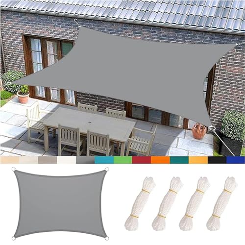 Sonnensegel Wasserdicht Rechteckig UV Schutz Sonnenschutz Markise Reißfest Wetterfest Garten Balkon Camping Outdoor Sonnensegel Für Schwimmbad Und Strand,F,300x300cm von GImLy