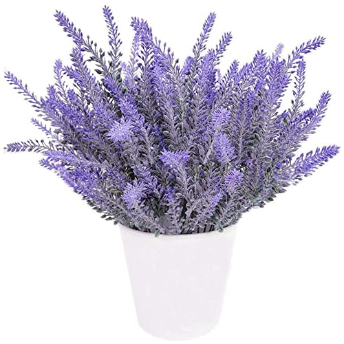 Künstliche Blumen,GKONGU 4 Stück Lavendel Künstliche Lavendelblüten Ideal für Hochzeit Sträuße Vase Dekoration von GKONGU