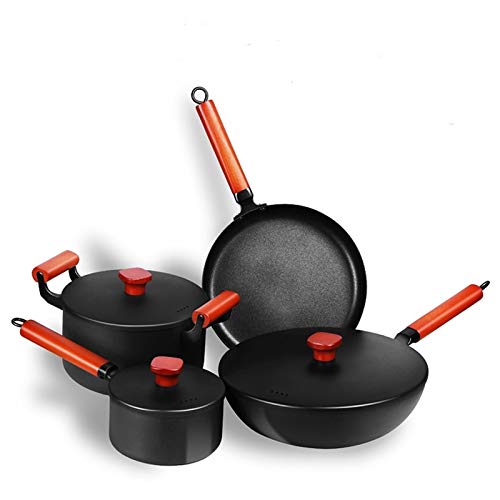 Kochgeschirr Kochgeschirr-Set Suppentopf Bratpfanne Kochtopf-Set Küche Induktionsherd Auflauf Milchtopf Kochtopf Outdoor Camping von GLETSF