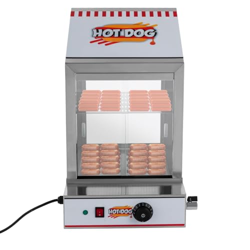 1200W Hot Dog-Maschinen Elektrischer Hot Dog Wärmeschrank Temperaturregler 30-110 °C, Kommerzieller Wärmeschrank für Hotdogs, 40L Elektrischer Hot Dog Steamer 40×43.5×64cm von GMSLuu